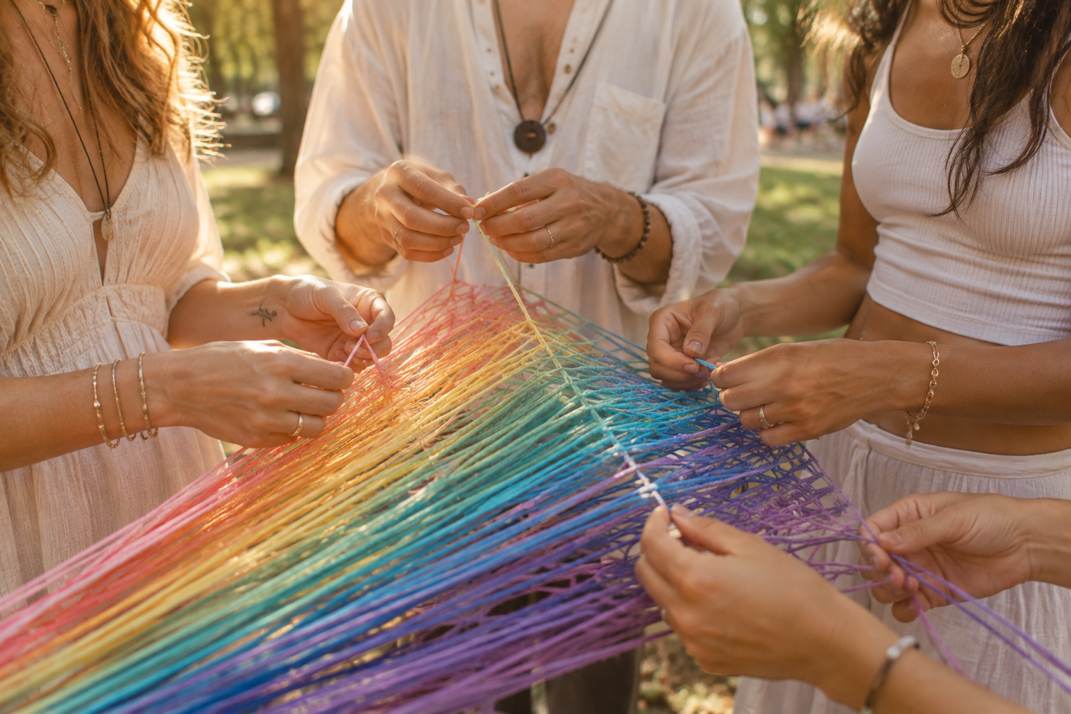 Joyful connection at a WEAVE collaborative team building event